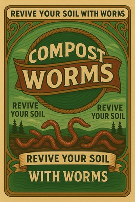 Live  Red Wigglers     100 Count Compost  Worms, Improve Garden Soil Vitality