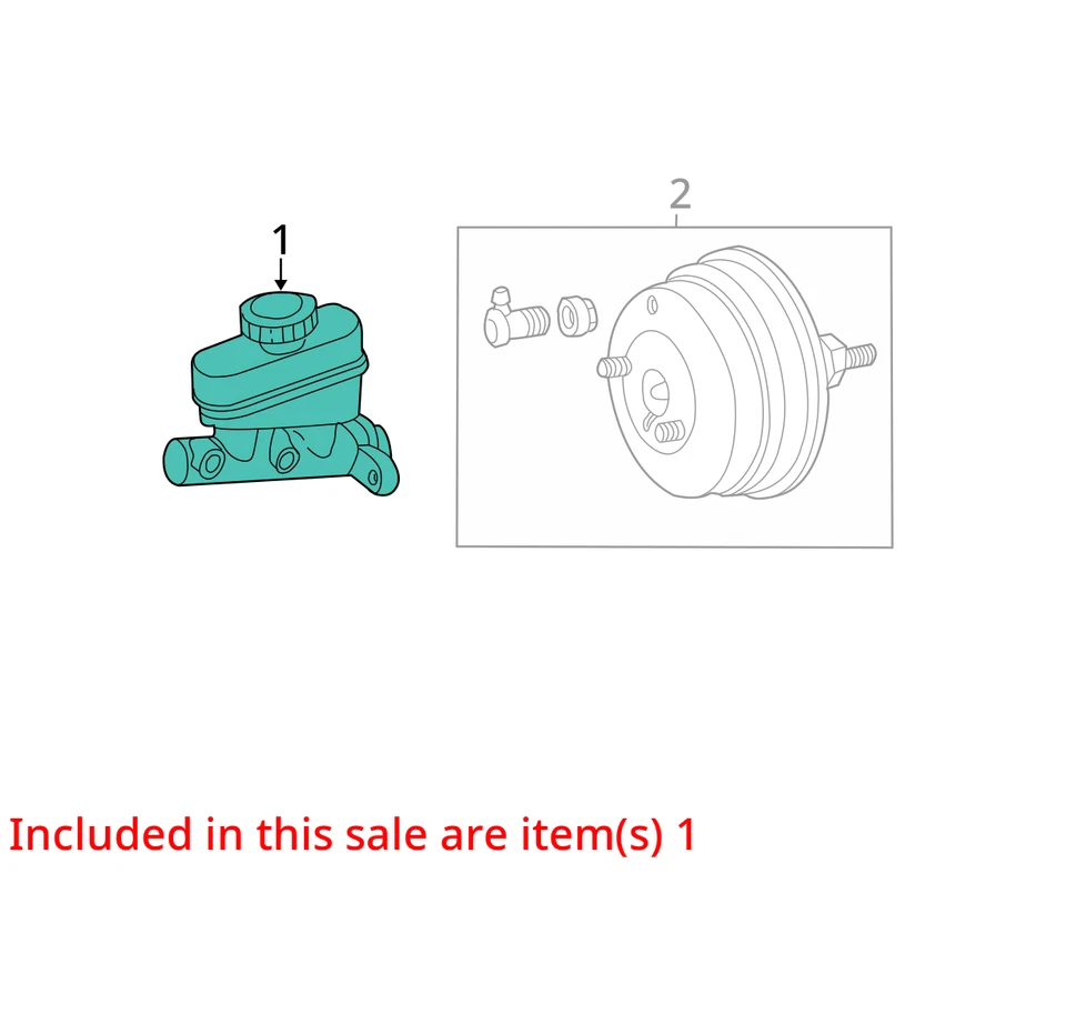 2001-2003 Ford Explorer Sport Trac Brake Master Cylinder PCITY - Image 2 of 3