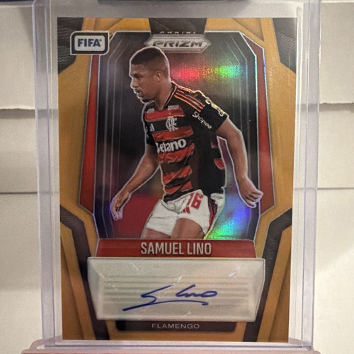 SAMUEL LINO 2025-26 PRIZM FIFA BLACK GOLD AUTO #S-SL FLAMENGO 2/5