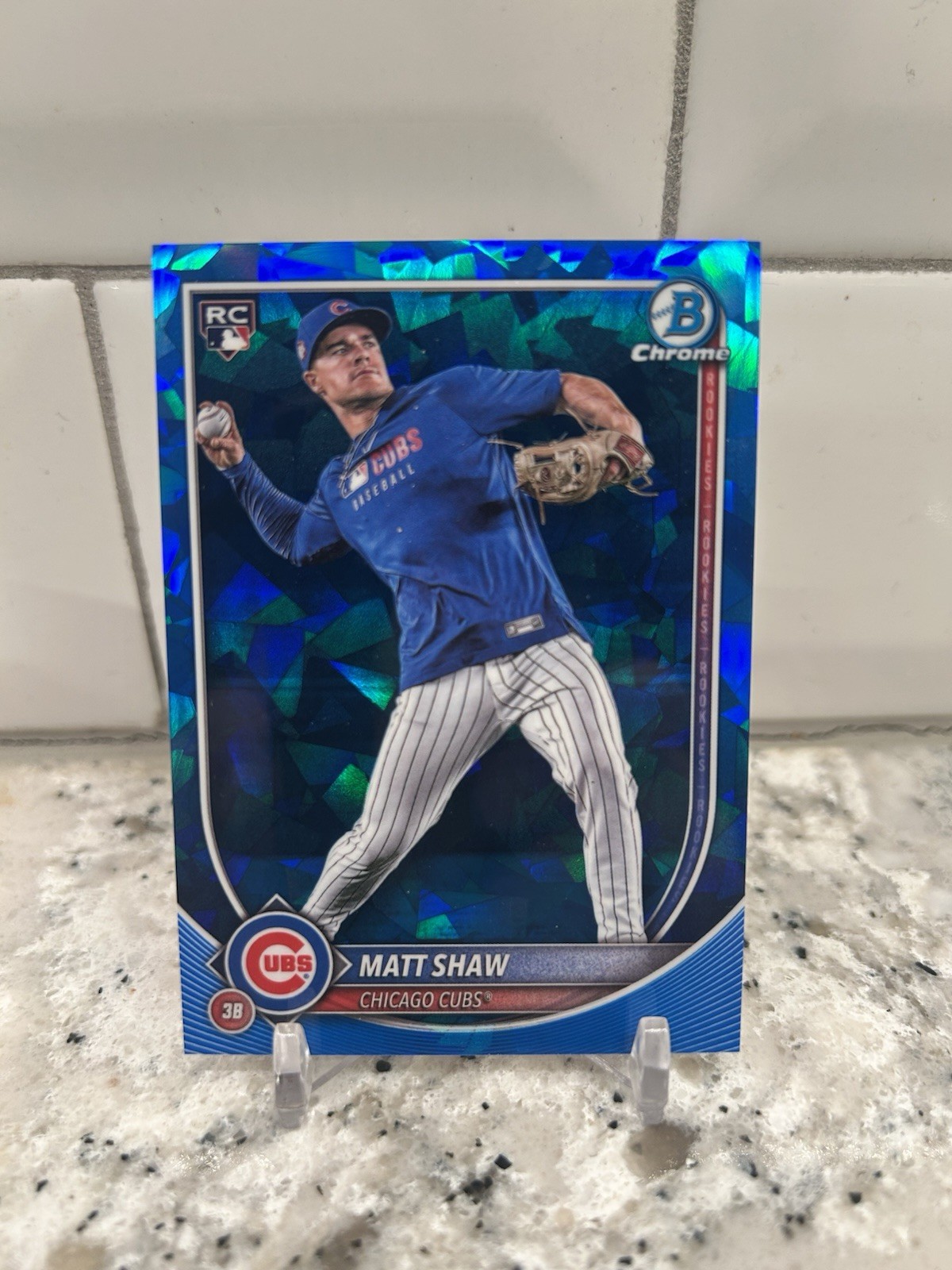 2025 Bowman Chrome Sapphire Matt Shaw Image Variation Rookie Card #46 ⚾️ Cubs RC