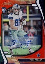 2021 Absolute Signature Rookies Spectrum Orange #141 Simi Fehoko Auto /75 - FB