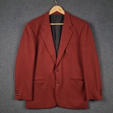 MOSCHINO Giacca Blazer Uomo 40 Rosso Lana e Cashmere Collo Foderato Bottone Italia