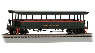Bachmann HO Open-Sided Excursion Car with Seats East Broad Top EBT #168 17401