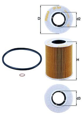 KNECHT OX 369D Ölfilter für HYUNDAI,KIA