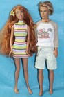 MATTEL BARBIE KEN PUPPE K9 CALIFORNIA GIRL and BEACH BOY SURFER PAAR PÄRCHEN RAR
