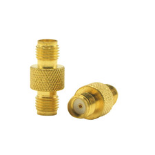 SMA Female to Female RF Adapter Gold Plated with Knurled Grip for Antenna Radio