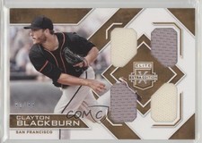 2016 Elite Extra Edition Quad Materials Holo Gold 91/99 Clayton Blackburn y6z