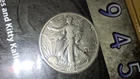 1945 Philadelphia Mint Walking Liberty Half Dollar With 3¢ Stamp