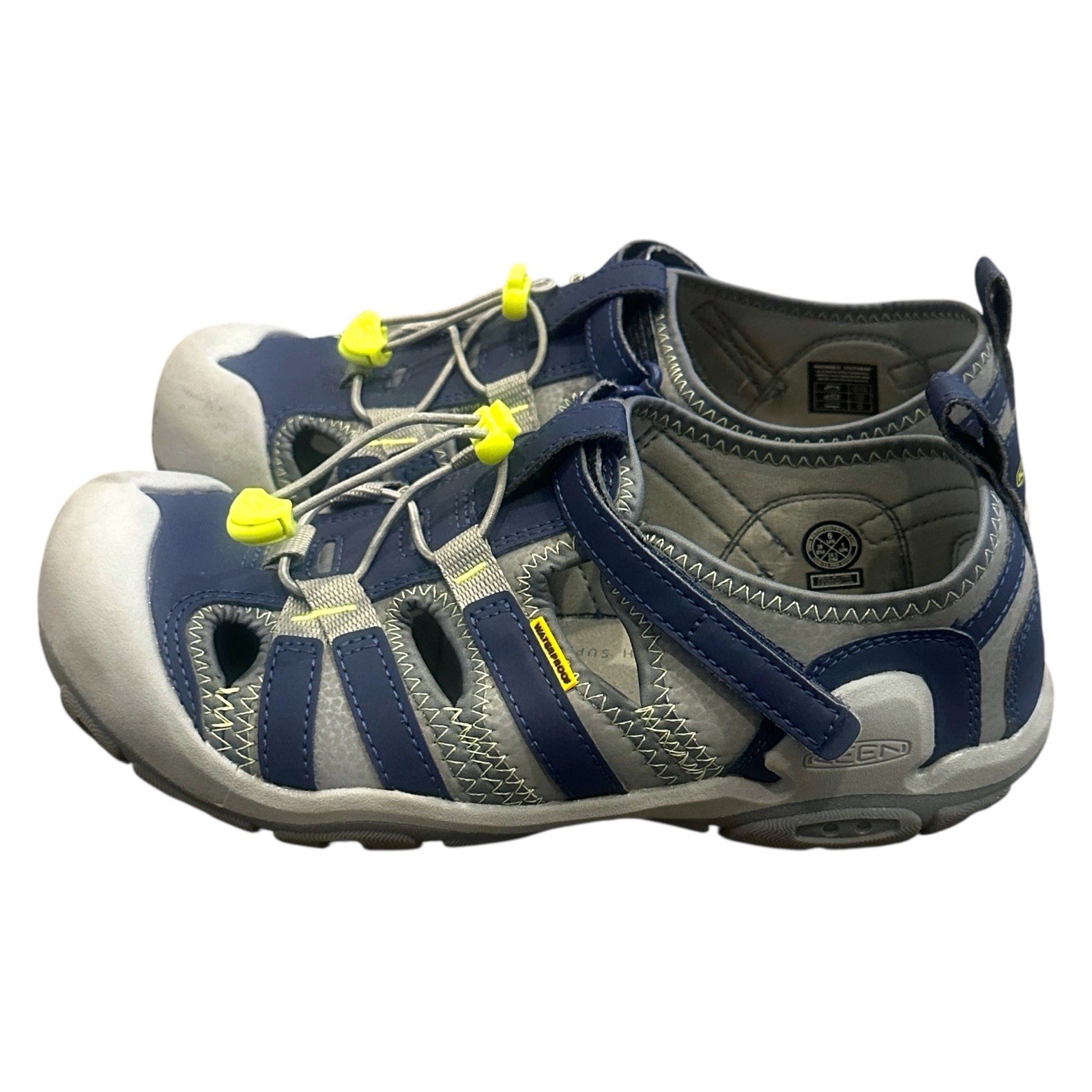 Keen Knotch Creek Sandalo Punta Chiusa Scarpe Acqua Acciaio Grigio Blu Youth 6 1026153