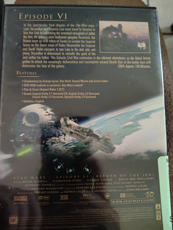 DVD STAR WARS: RETURN OF THE JEDI 📀 быстрая доставка - Изображение 2 из 2