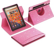 Case for 11 inch Android Tablet - Slim 360 Degree Rotating Cover, Shiny Pink