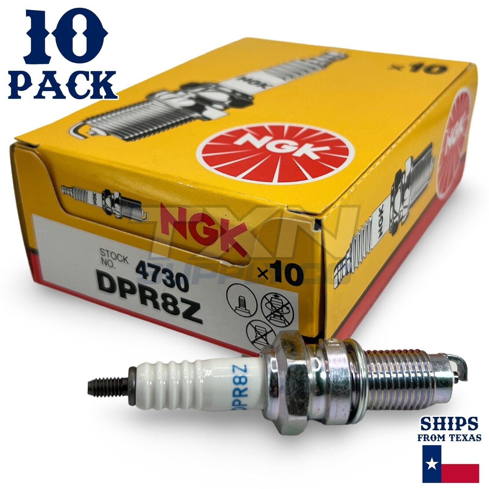 10 Pack NGK 4730 DPR8Z Standard Spark Plugs for X24GPR-U X22GPR-U 98061-58616