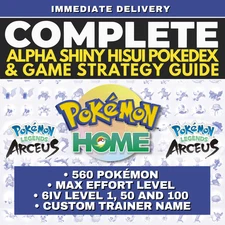 Pokémon Legends Arceus Complete ALPHA Shiny Living Dex 6 IV & Guide HOME Pokedex