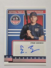 2023 Panini USA Baseball Stars & Stripes - NTDP Ethan Surowiec Blue Ink (AU, RC)