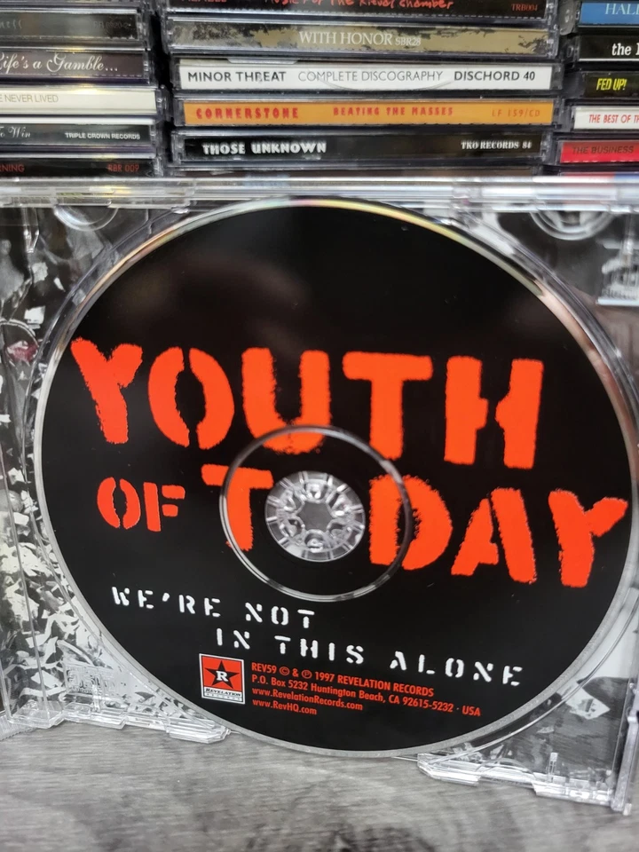 Revelation Records YOUTH OF TODAY We're Not In This Alone CD 1997 Straight Edge Foto 4 de 4