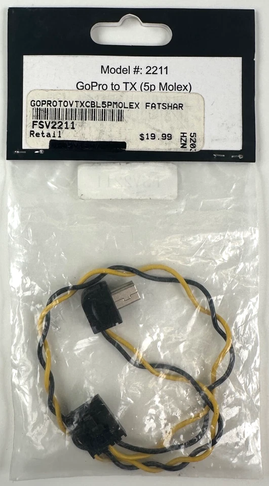 Fat Shark FSV2211 GoPro to TX Cable (5p Molex) New - Image 2 of 2