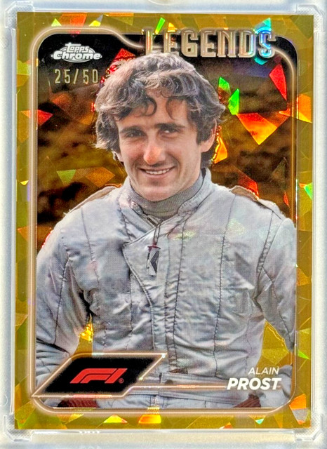 2024 Topps Chrome F1 Formula 1 Sapphire ALAIN PROST Legends GOLD /50