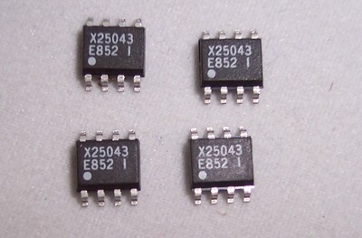 QTY (10) X25043SI XICOR SOIC-8 SERIAL EEPROM 512Kx8 X25043SC NOS