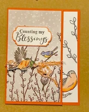 4 Stampin Up!  Best of Winter Birds Counting My Blessings Greeting Card Kit