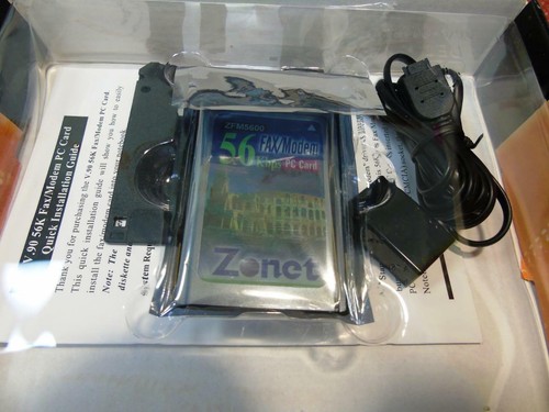 Carte PC modem modem ZONET ZFM5600CF 56K V.92 PCMCIA FAX 56 Kbps V.92 - Photo 7/9