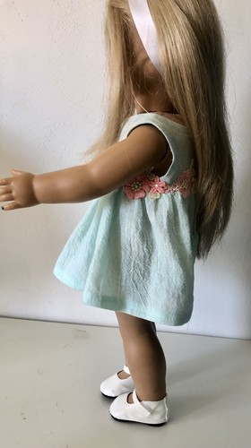 Handmade Dress For American Girl Our Generation 18" Dolls Hand Dyed Fabric - Picture 3 of 11