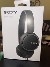 Sony MDRZX110-BLK ZX Series Wired On-Ear Headphones NIB New