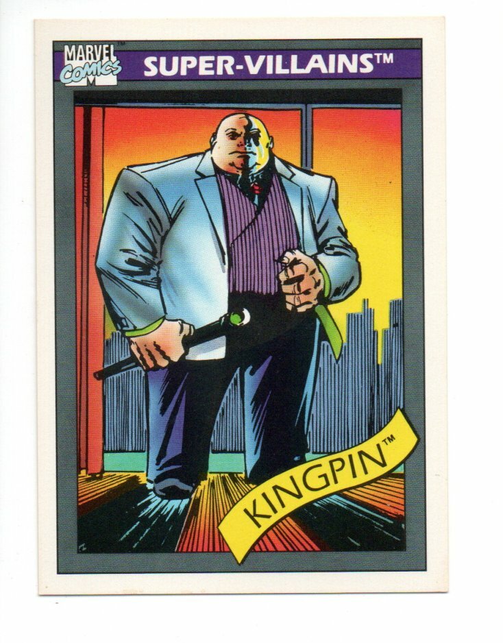 1990 Impel Marvel Universe Series 1 Comics Super Villains #52 Kingpin