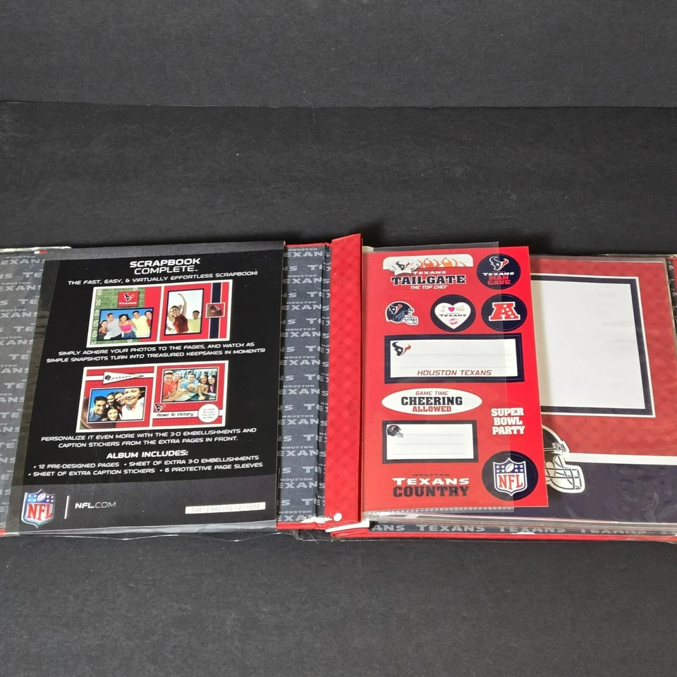 Tapeçaria por Carson NFL Houston Texans kit álbum de recortes 8" X 8" com adesivos - Imagem 3 de 4