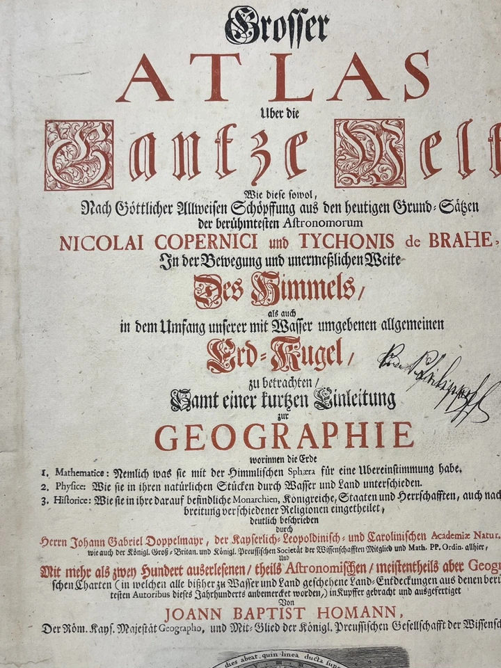 Title Page Only Of “Atlas Novus Terrarum Orbis Imperia Regna ….” 1737 By Homann - Image 2 of 4