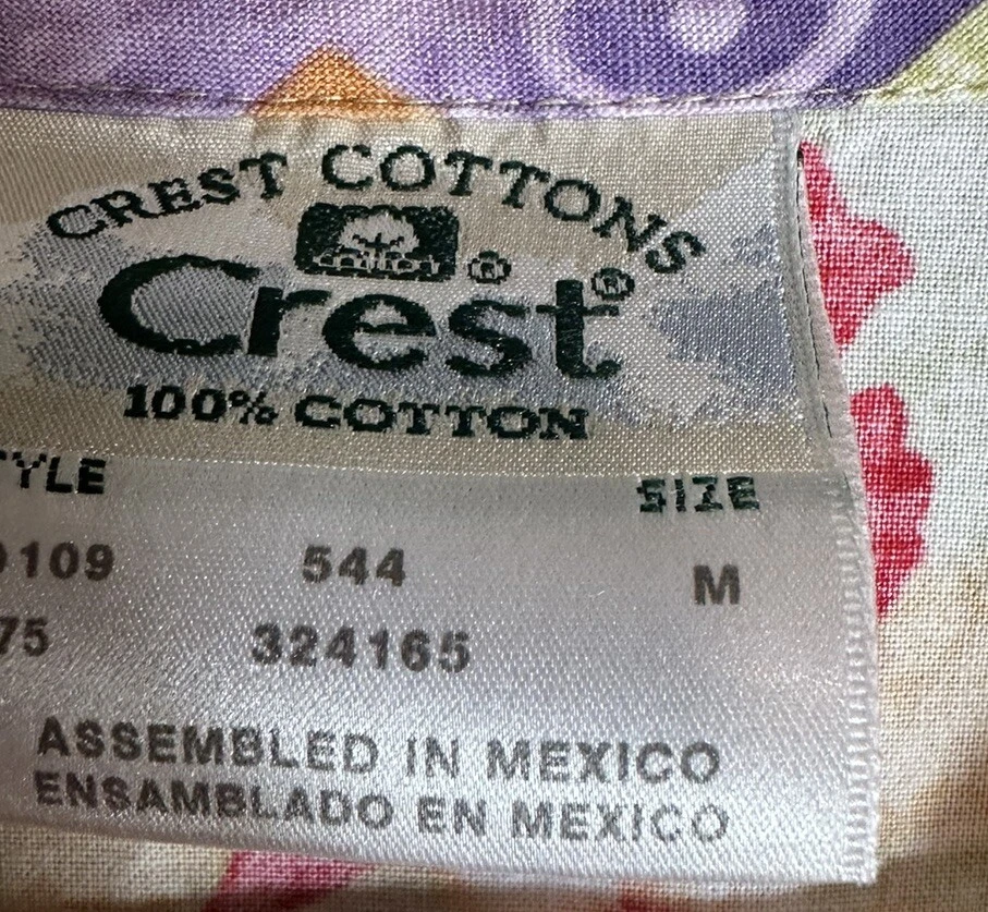 Blusa Médica Crest Cottons Enfermera/Mujer Amarillo/Rojo/Púrpura Talla Mediana Foto 2 de 4