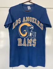 Los Angeles Rams rare design 90s Navy shirt retro style Champions tee HN0341