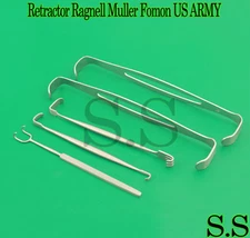Surgical Retractor Ragnell Muller Fomon US ARMY Instruments Set of 5
