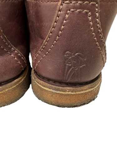Men's Clarks Originals Desert Trek Leather Lace Up Boots size 13M Burgundy - Picture 5 of 13