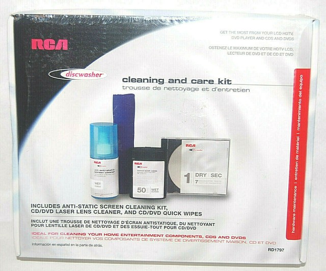 NEW RCA Discwasher CD DVD Cleaning Kit Laser Lens Cleaner, Screen