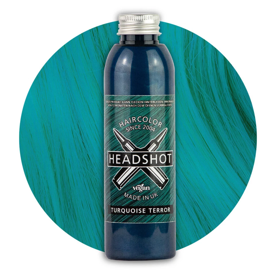 Headshot Turquoise Terror semipermanente Haarfarbe Tönung türkis