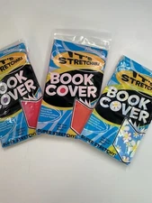 IT'S STRETCHABLE One Size Fits Most Red Book Cover It's Academic Lot Of 3