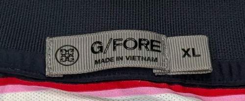G-Fore Old Memorial Men's Striped Button Up Golf Polo Shirt Size XL - Picture 4 of 9