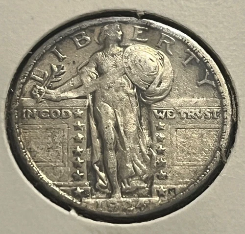 1924-s Standing Liberty quarter  ,  XF, scarce date