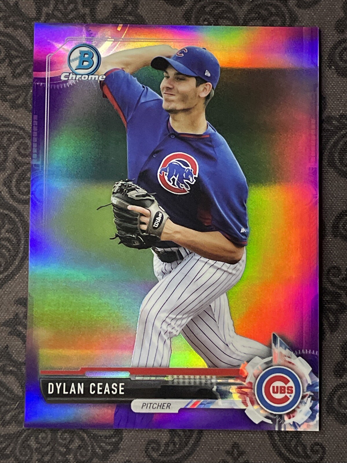 2017 Bowman - Chrome Prospects  Purple Refractor #BCP124 Dylan Cease /250 (RC)