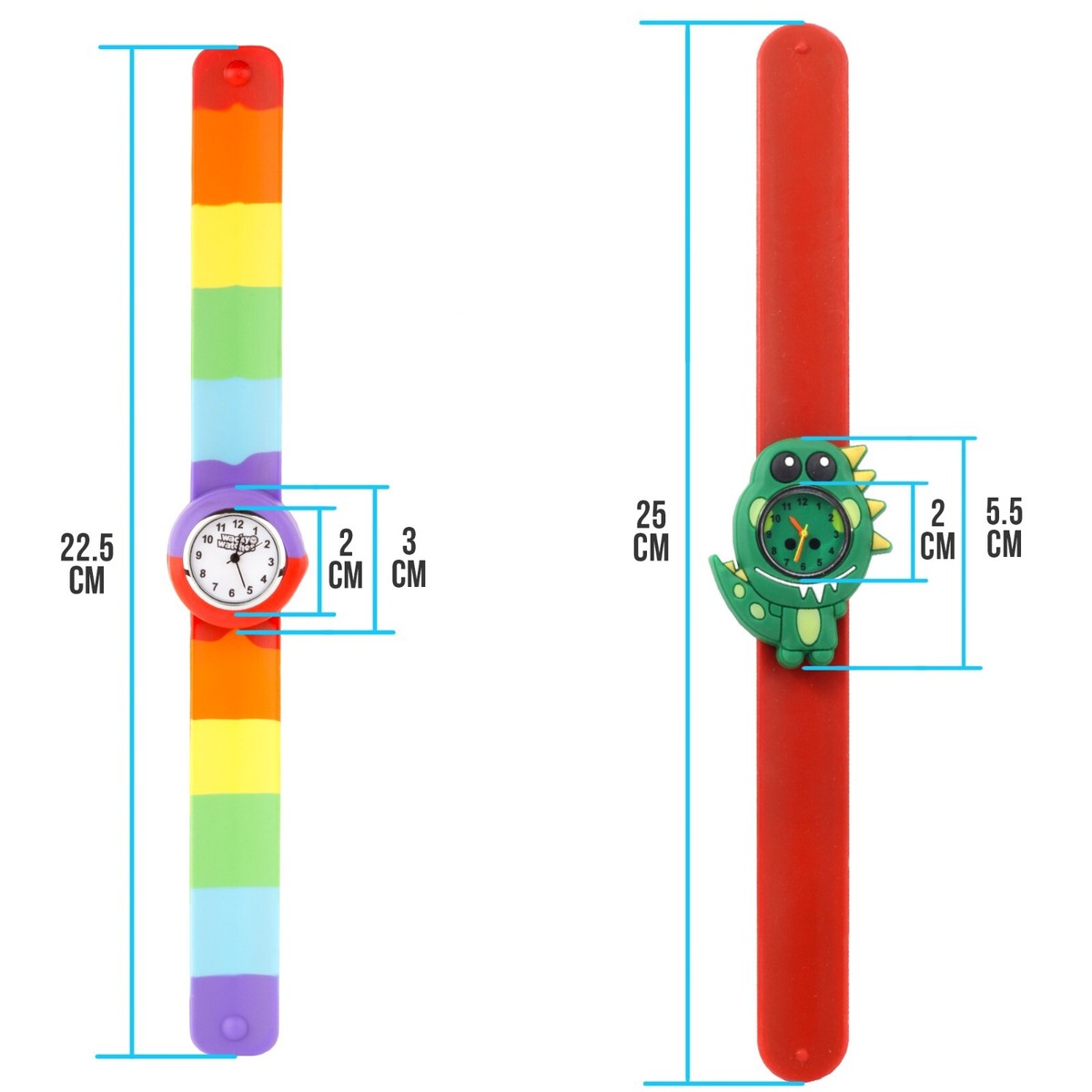 Wacky Watches® Kids Boys Girls Childrens Snap On Slap Strap Band Accessory  Toy