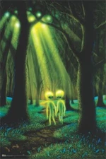 Alien Woods by Danny Flynn Non-Flocked Blacklight Poster 24" x 36"