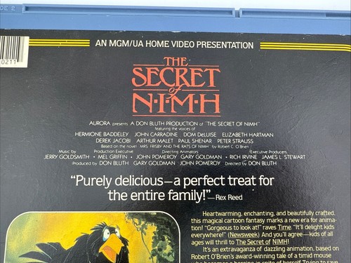 Disque vidéo The Secret of Nimh CED MGM/UA Don Bluth film Shannen Dougherty non testé - Photo 5/12