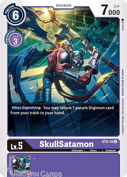 ST6-10 SkullSatamon Uncommon Mint Digimon Card