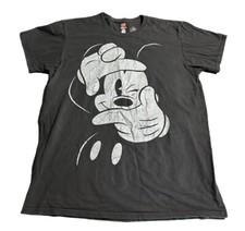 Disney Parks Mickey Mouse Graphic Tee Picture Square T-Shirt Black Adult Large