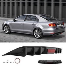 For Vw Jetta Mk6 Mk6.5 Mk7 Rear Bumper Diffuser Spoiler Splitter Matte Black