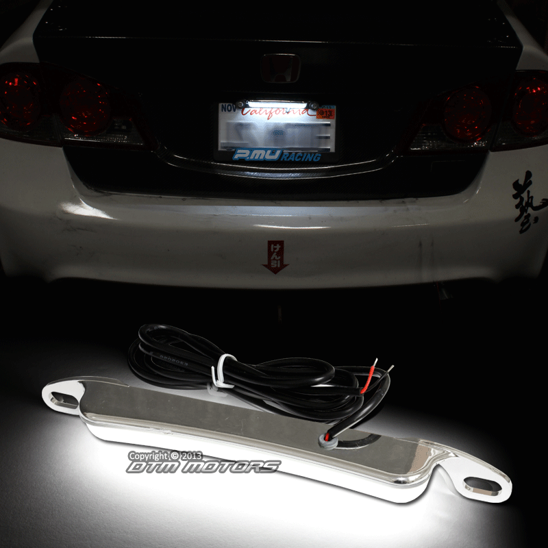 Universal White 7000K 12-LED Bolt-On Car Truck Chrome License - Foto 6