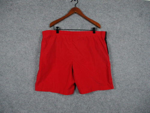 VINTAGE Ralph Lauren Polo Swim Trunks Mens Extra Large Red Black Sport Spell Out - Picture 6 of 14