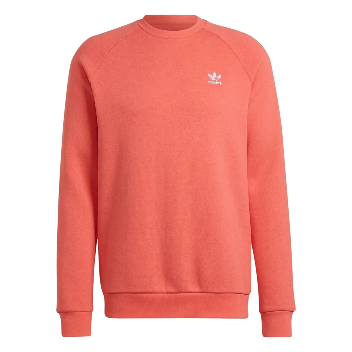 adidas ORIGINALS MEN S ADICOLOR ESSENTIALS TREFOIL SWEATSHIRT JUMPER PINK RETRO
