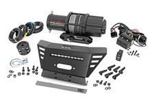 Rough Country Winch Plate W 4500lb Winch Led For Honda Pioneer 520