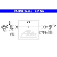 ATE Bremsschlauch Bremsleitung Hinten Links FüR Nissan Qashqai +2 I II